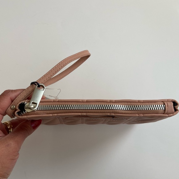 French Connection Flora Box Quilt Wristlet Wallet, Color Rose - Picture 5 of 11